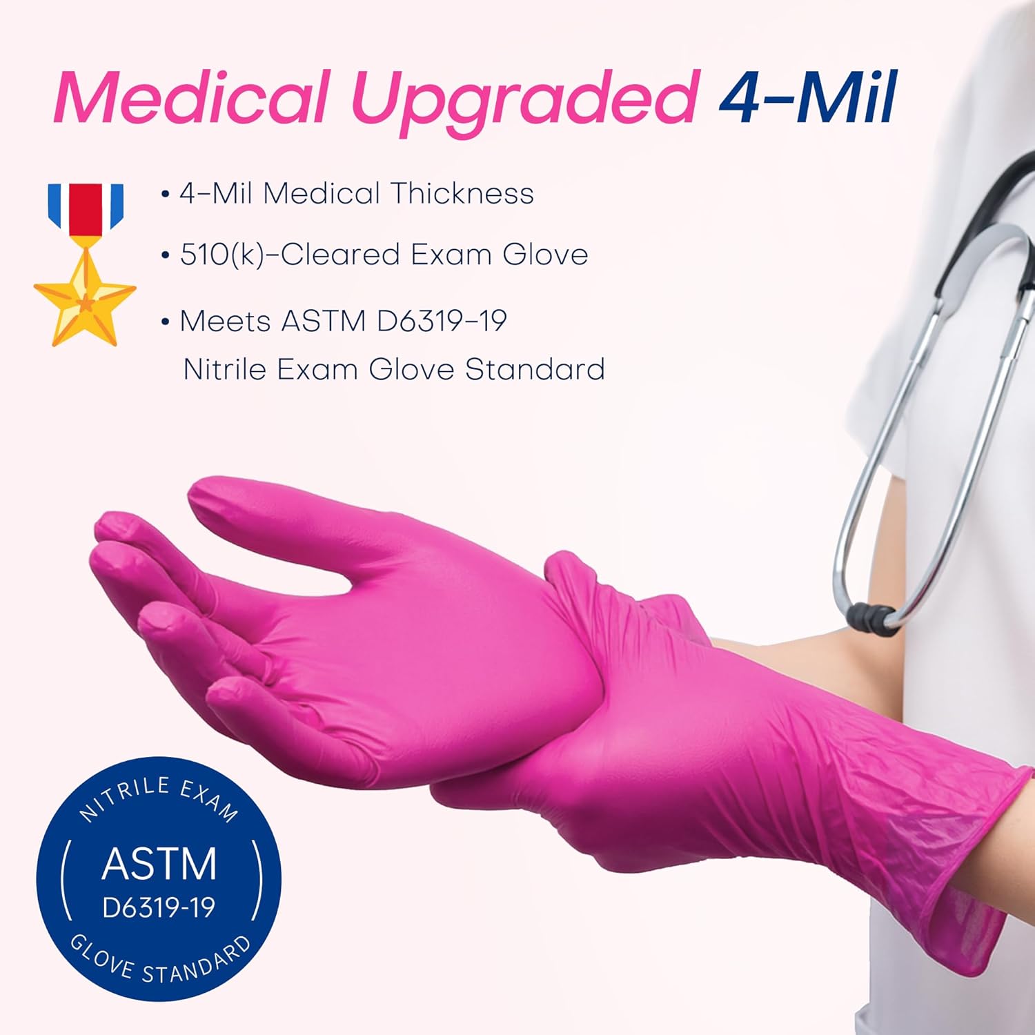 4 Mil Nitrile Exam Gloves, Pow - Exam Glove Nitrile reseña y precio