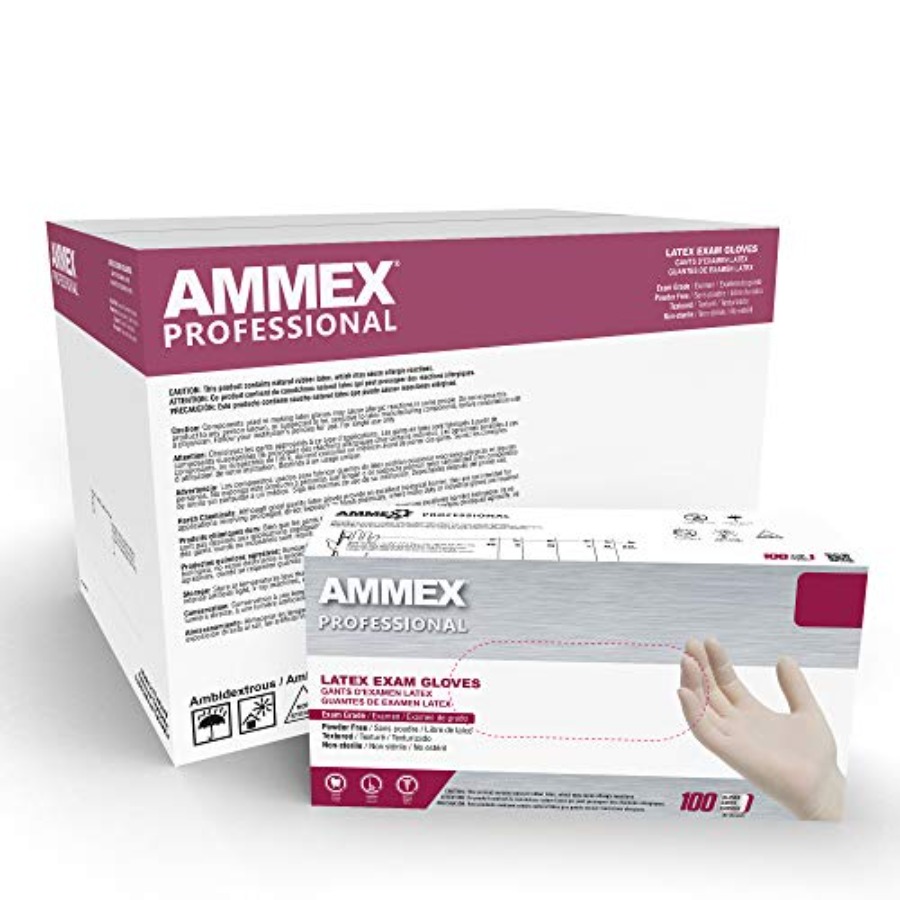 AMMEX White Latex Disposable E - Latex Disposable Glove reseña y precio