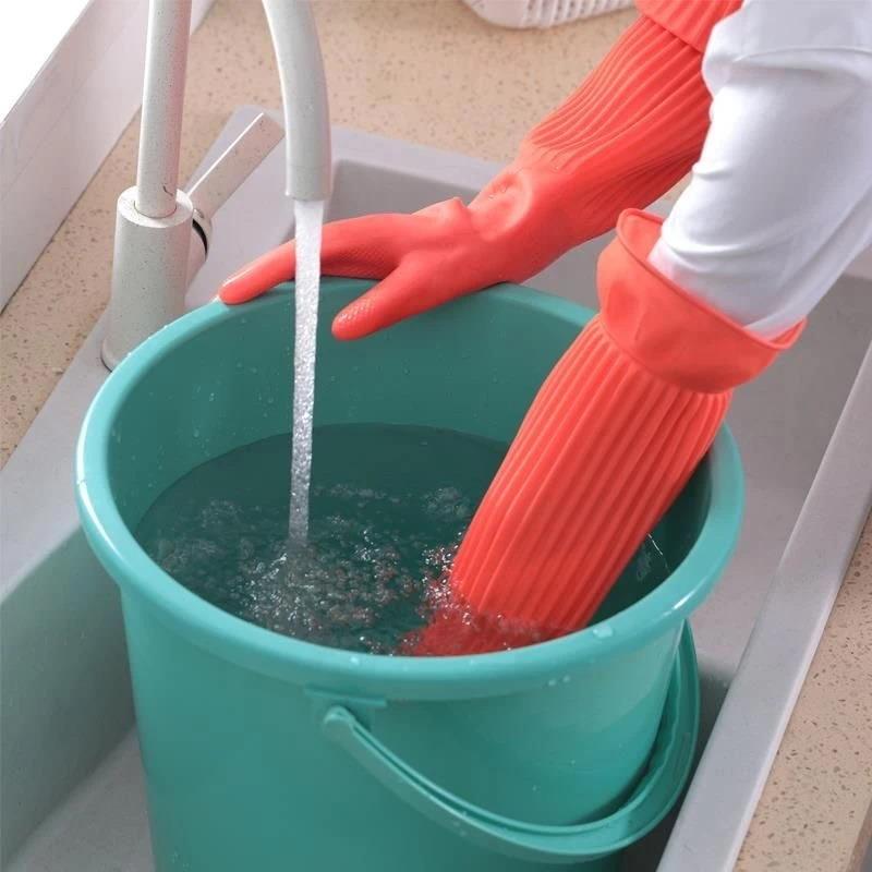 Long Reusable Rubber Dishwashi - Rubber Glove Cleaning reseña y precio