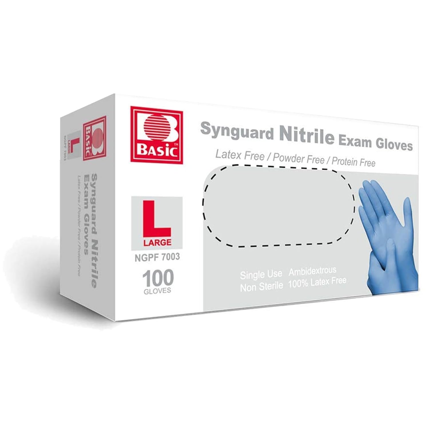 Latex-Free Blue Nitrile Exam G - Exam Glove Nitrile reseña y precio