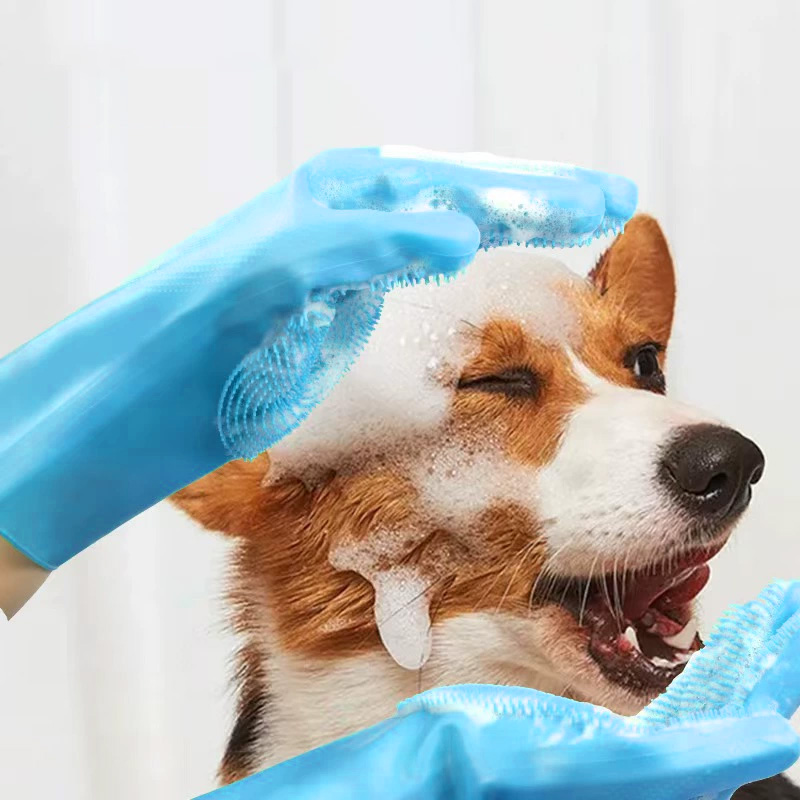 Pet Bathing & Massage Silicone - Rubber Glove Cleaning reseña y precio