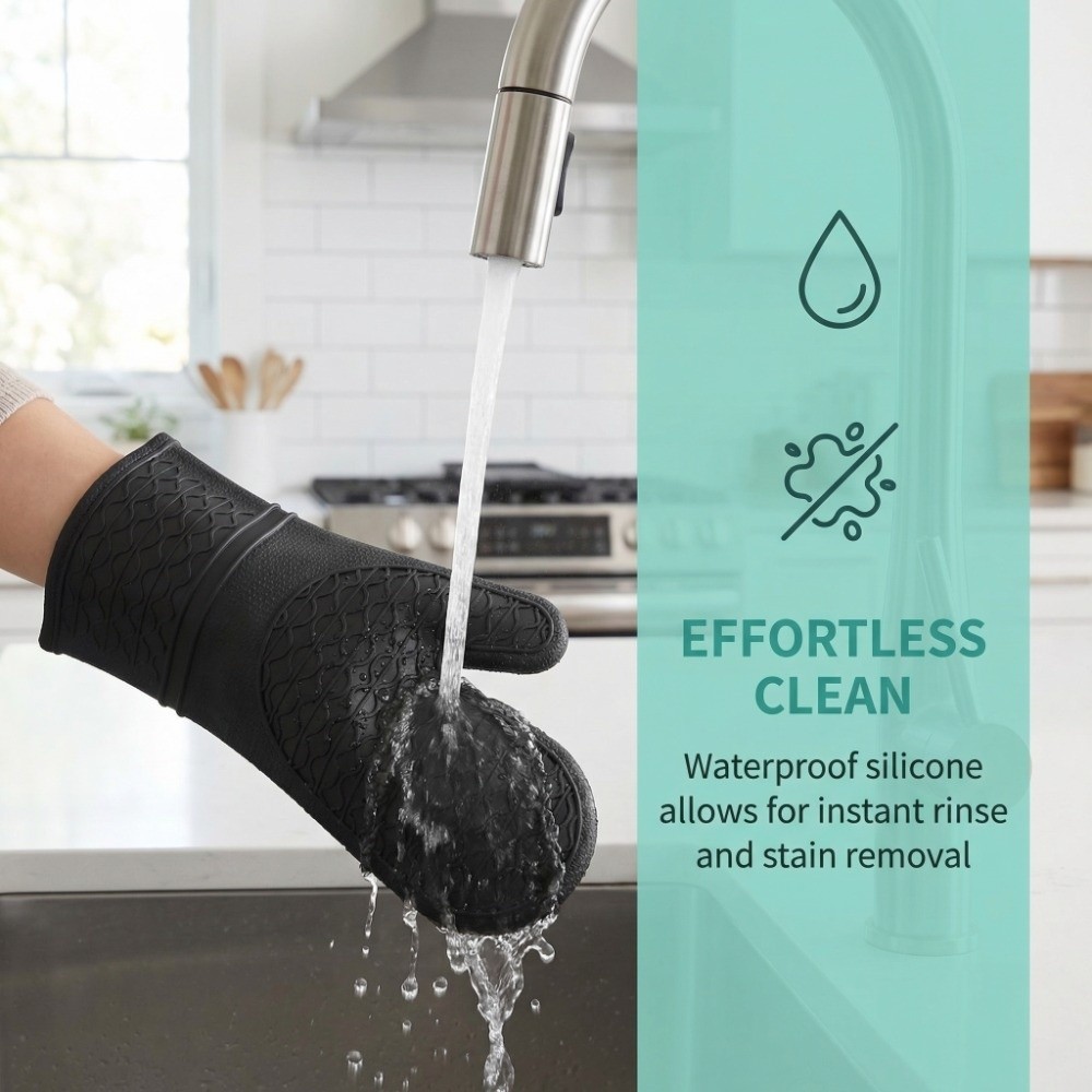 Food Grade Silicone Oven Mitts - Oven Mitt Silicone reseña y precio