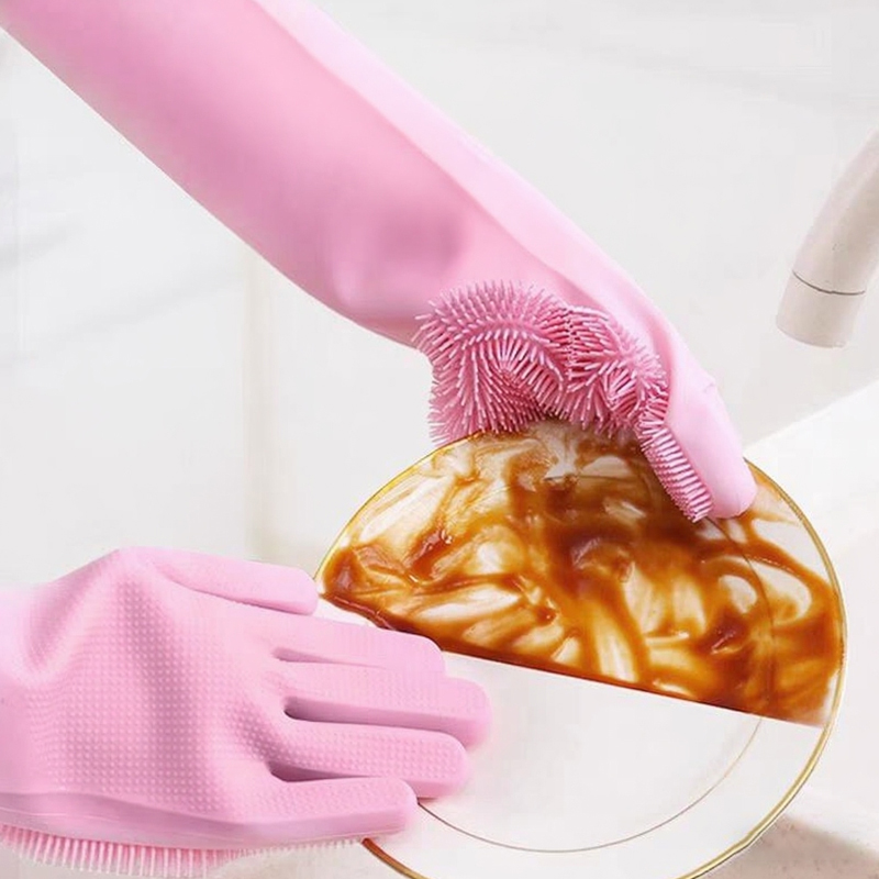 Dishwashing Cleaning Gloves Ma - Dish Glove Rubber reseña y precio