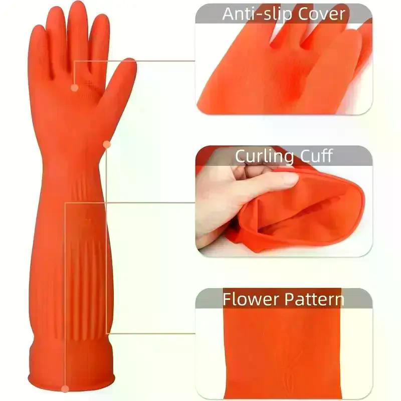 Long Reusable Rubber Dishwashi - Dish Glove Rubber reseña y precio