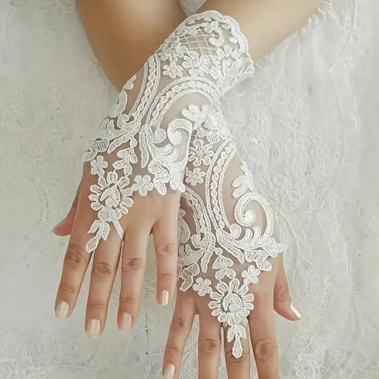 Women's Elegant Gothic Lace Gl - Fingerless Glove Knit reseña y precio