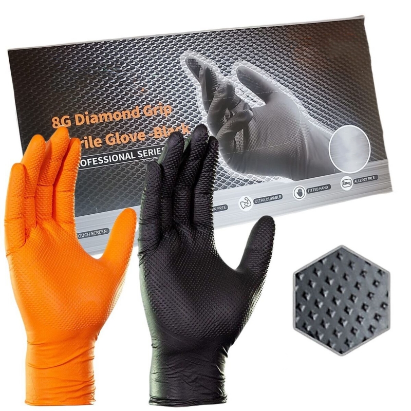 8Mil Thick Heavy Duty Safety W - Nitrile Mechanic Glove reseña y precio