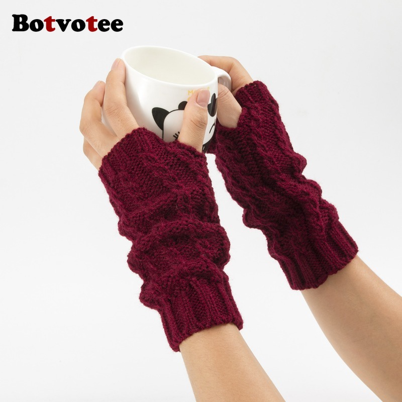 Botvotee Y2k Half Finger Winte - Fingerless Glove Knit reseña y precio