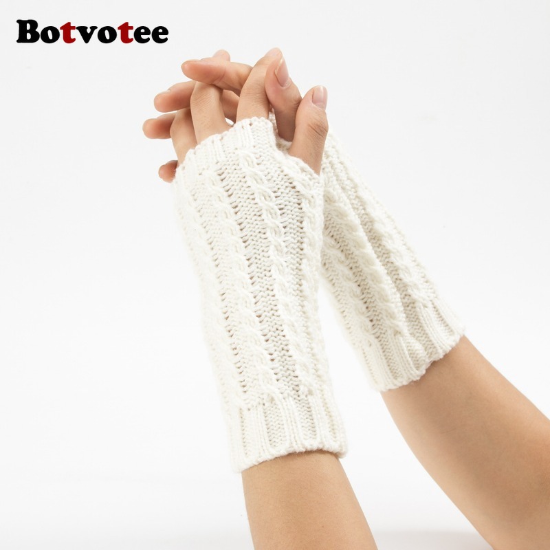 Botvotee Y2k Half Finger Winte - Fingerless Glove Knit reseña y precio
