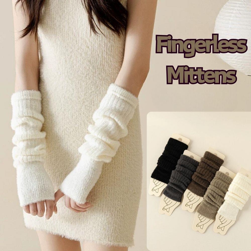 Mink Fleece Winter Women Knitt - Fingerless Glove Knit reseña y precio