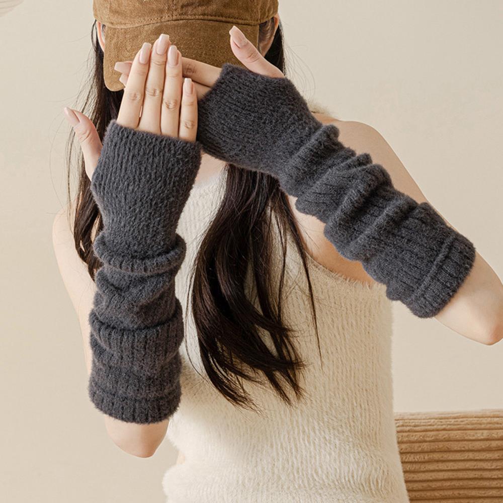 Mink Fleece Winter Women Knitt - Fingerless Glove Knit reseña y precio