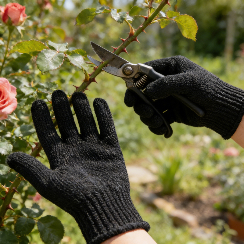 1 Pair Black Steel Wire Metal  - Cut Resistant Glove reseña y precio
