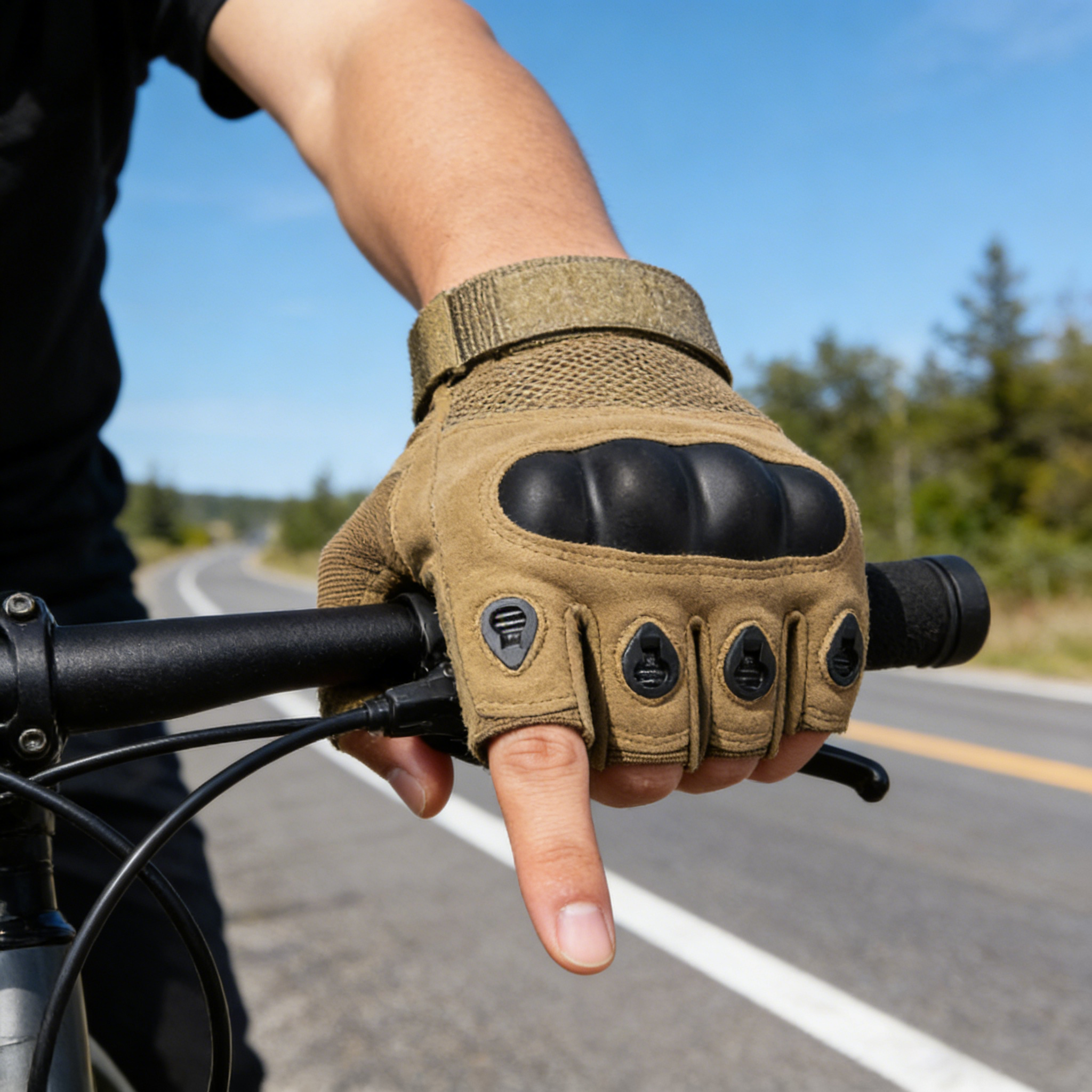 Tactical Hard Knuckle Half Fin - Motorcycle Glove Knuckle reseña y precio